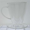 Isolierglas -450ml 13.5cm Doppel Wand  Tasse Isolierung  Transparent