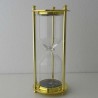 Sanduhren -4 min. 16 cm zum selber füllen mit eigenem Sand Zylinderform Glassanduhr mit Metalgestell