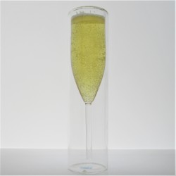 Isolierglas -110ml 19cm Champagnerglas Flöten Kelch Wein Tulpe