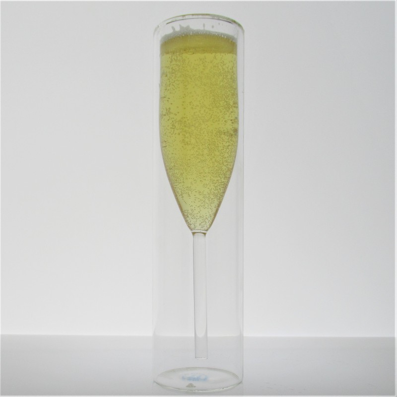 Isolierglas  -110ml 19cm Champagnerglas Flöten Kelch Wein Tulpe