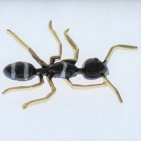 Ameise schwarz und Emaille Broschen