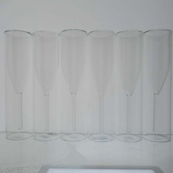 Isolierglas  -110ml 19cm Champagnerglas Flöten Kelch Wein Tulpe
