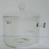 Glas Topf -1500ml 15cm mit Deckel Dünsten Haushalt Suppe Milch Kochen Wasser Topf Gasherd Salat Schüssel Geschirr
