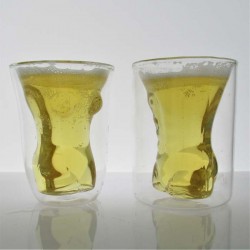 ISOLIERGLAS -150ml 11cm Männlichen Und Weiblichen Körper  für Junggesellenparty