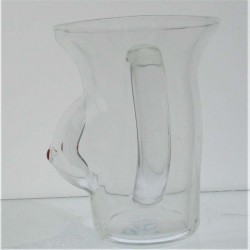 Glas -500ml 11cm Kreative Körper Form Glas Tasse Sexy Dame Form Brust für Junggesellenparty