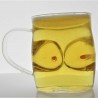 Glas -500ml 11cm Kreative Körper Form Glas Tasse Sexy Dame Form Brust für Junggesellenparty