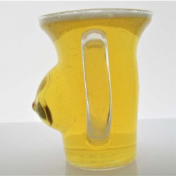 Glas -500ml 11cm Kreative Körper Form Glas Tasse Sexy Dame Form Brust für Junggesellenparty