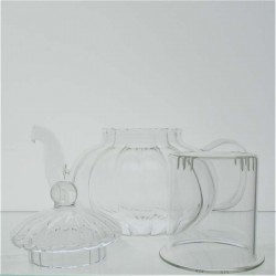 Glas Teekanne -600ml Glas 20cm Hitzebeständigem Glas mit Teefilter