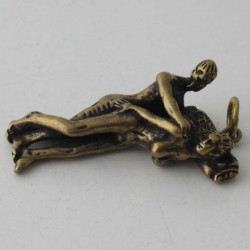 Liebespar Anhänger Messing 4cm Bronze Anhänger
