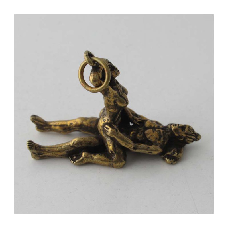 Liebespar Anhänger Messing 4cm Bronze