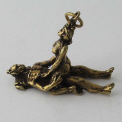 Liebespar Anhänger Messing 4cm Bronze