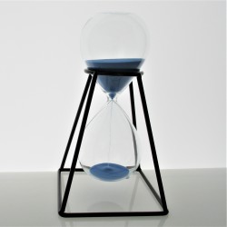 Glas-Sanduhr 45 Min. 20 cm Hellblau,