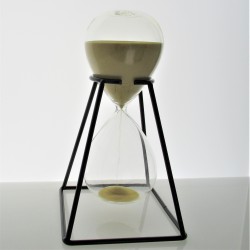 Glas-Sanduhr 45 Min. 20 cm Schwarz,