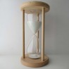 Sanduhr 60 min. 27 cm hoch im Holzgestell Buche Natur rund