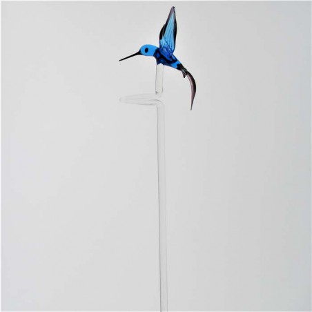Glas Orchideenstab 45cm Bienenfresser Kolibri auf Stab
