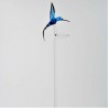 Glas Orchideenstab 45cm Bienenfresser Kolibri auf Stab