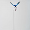 Glas Orchideenstab 45cm Bienenfresser Kolibri auf Stab