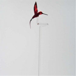 Glas Orchideenstab 45cm Bienenfresser Kolibri auf Stab