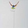 Glas Orchideenstab 44cm Breitschwingen Kolibri auf Stab