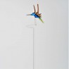Glas Orchideenstab 44cm Breitschwingen Kolibri auf Stab