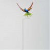 Glas Orchideenstab 44cm Breitschwingen Kolibri auf Stab