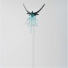 Glas Orchideenstab 46cm Gabelschwanzkolibri auf Stab