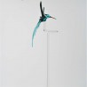 Glas Orchideenstab 46cm Gabelschwanzkolibri auf Stab