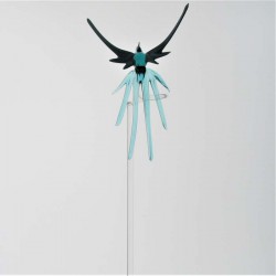 Glas Orchideenstab 46cm Gabelschwanzkolibri auf Stab