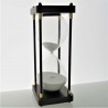 Sanduhr 60 Min. 25 cm Weiss, Schwarz viereckig mit 4 Säulen