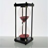 Sanduhr 30 Min. 25 cm Rot, Schwarz viereckig mit 4 Säulen