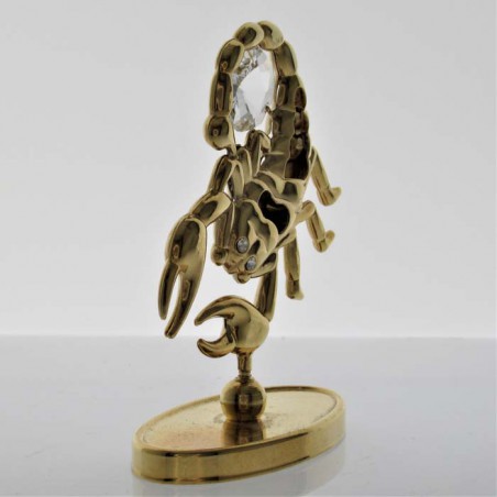 Sternzeichen Skorpion mit Swarovski Elements vergoldet