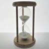 Sanduhr 30 Min. 20cm weiss in Buchen Holzgestell,