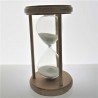 Sanduhr 30 Min. 20cm weiss in Buchen Holzgestell,