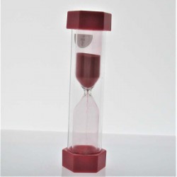 Sanduhren 1-15 Min. 12 cm Sechseckig Glas im Kunststoff