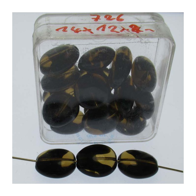 Glasperle 14x12x8mm 15 in Box
