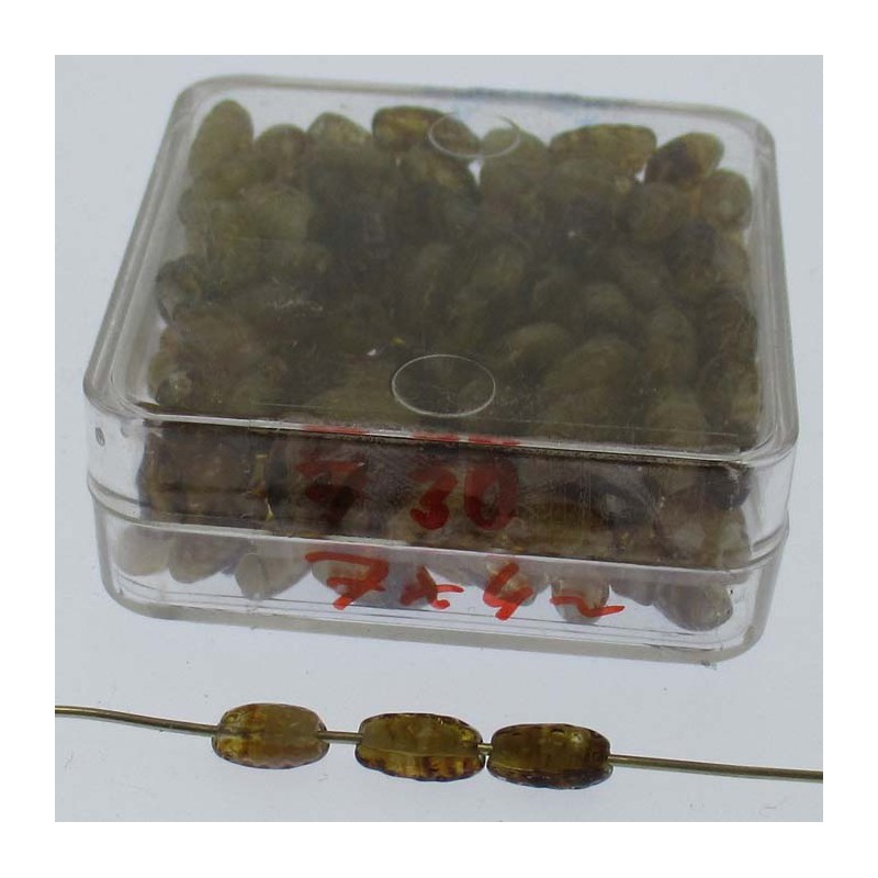 Glasperle 7x4mm gemischte in Box