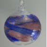 Glas Wellen Kugel 50 - 150 mm  Blau-Violet zum hängen