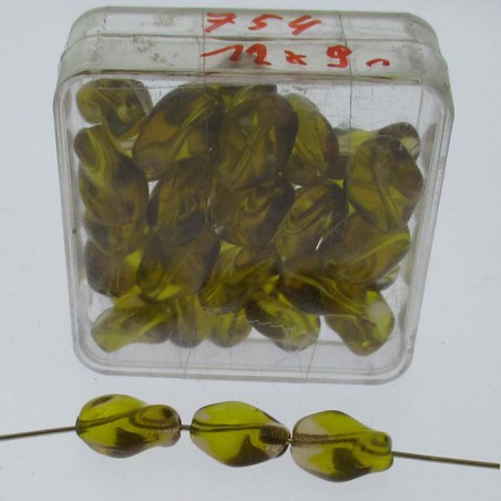 Glasperlen 12x9mm in Box