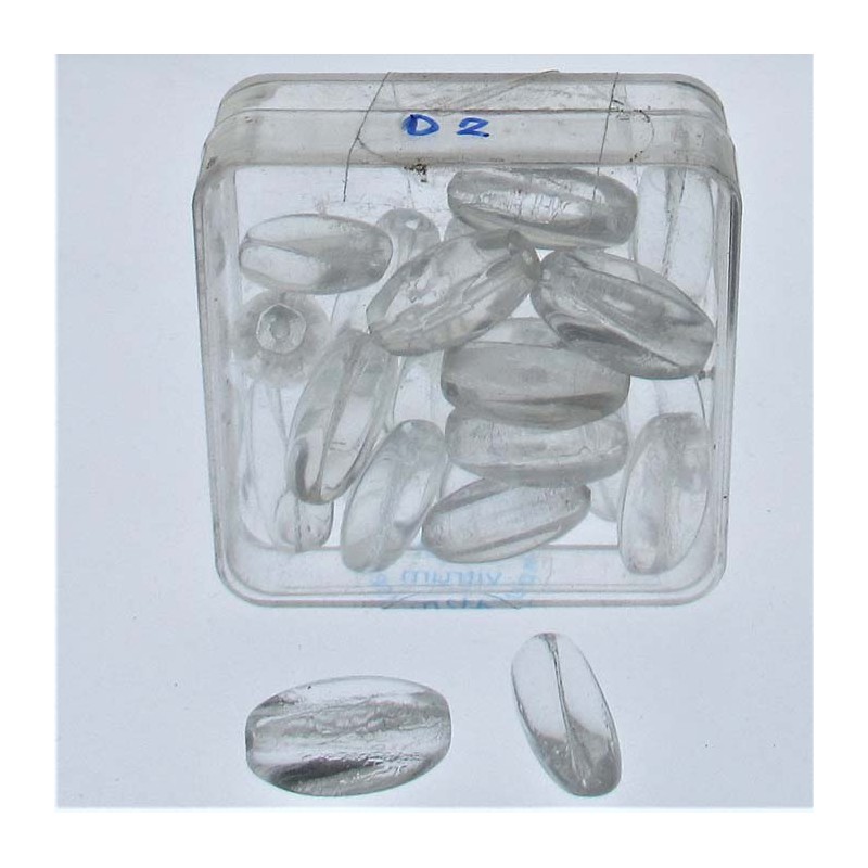 Glasperlen 15x8mm in Box