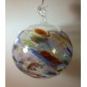 Glas Kröselkugel 80 mm bunt zum hängen