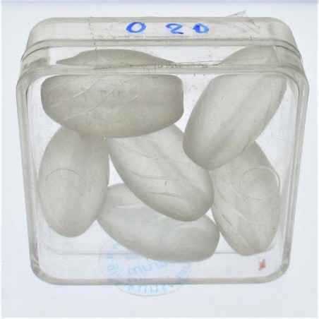 Glasperlen 22x13mm matt 6 in Box