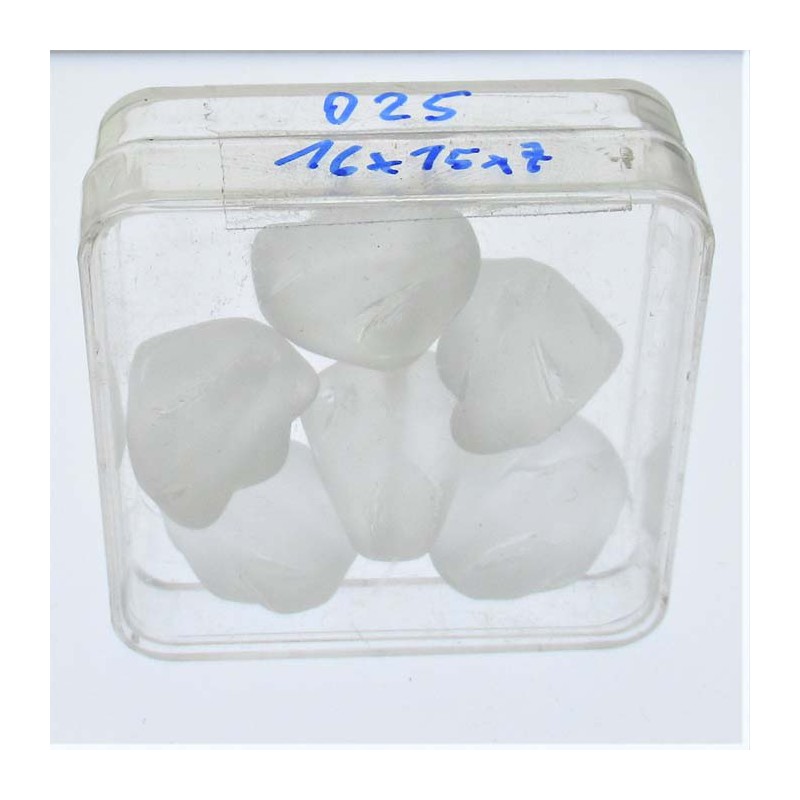 Glasperle 16x15x7mm matt 6 in Box