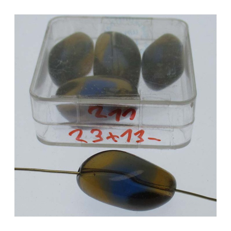 Glasperlen 23x12mm 4 in Box