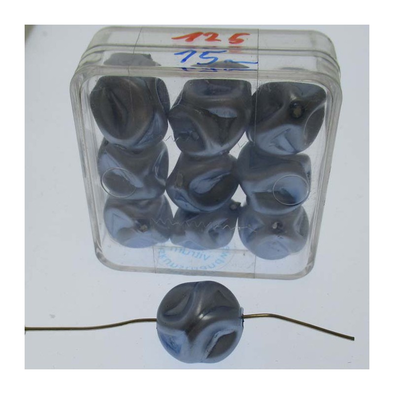 Glasperlen 15x15mm 9 in Box