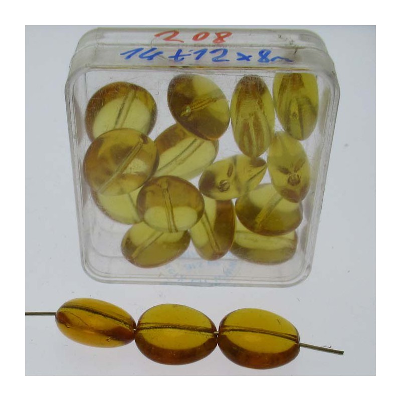 Glasperlen 14x12x8mm in Box