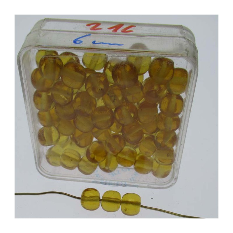 Glasperlen 6x6mm in Box