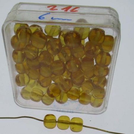 Glasperlen 6x6mm in Box