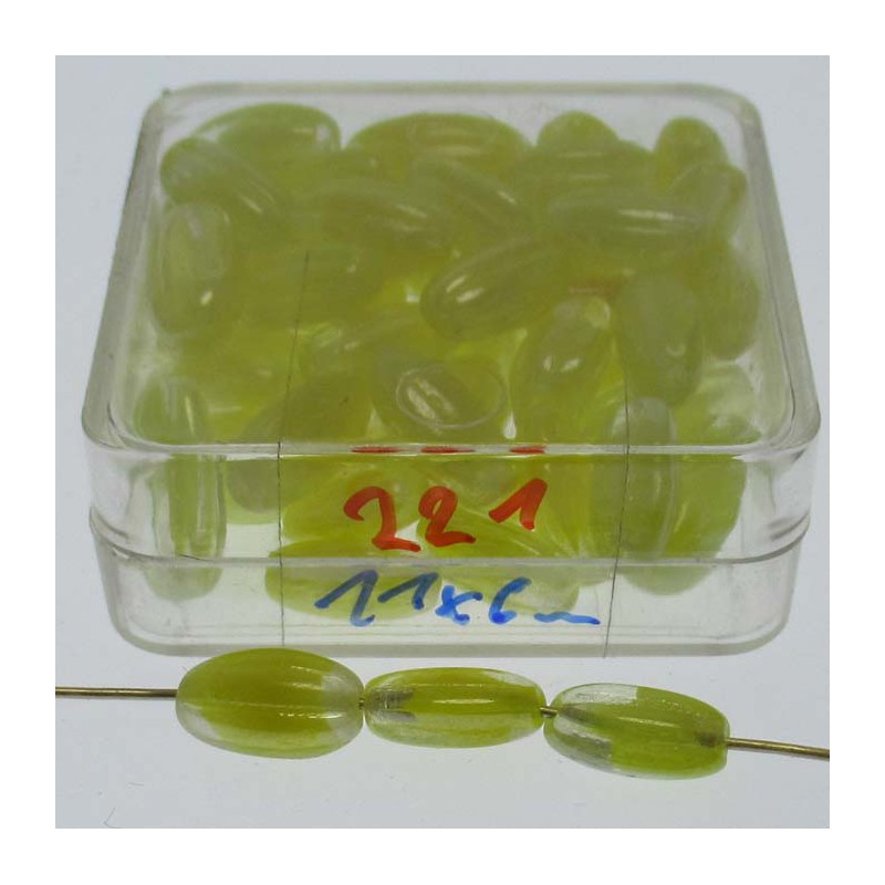 Glasperlen 11x6mm in Box