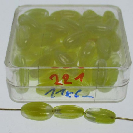 Glasperlen 11x6mm in Box
