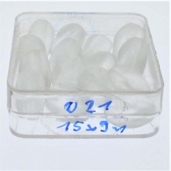 Glasperlen 15x9mm matt 15 in Box